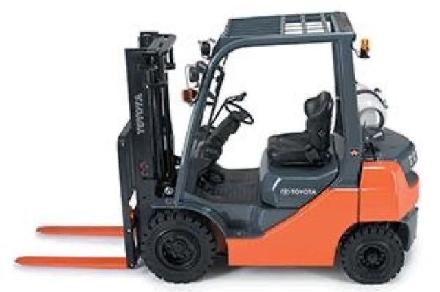 Industrial Forklift 6,000 lbs Quad Mast, Propane (TOYOTA 50-8FGU30 L)